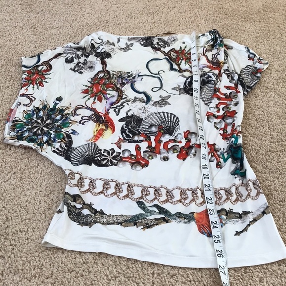 Roberto Cavalli SZ 38 shell and pearl printed top - Picture 9 of 11